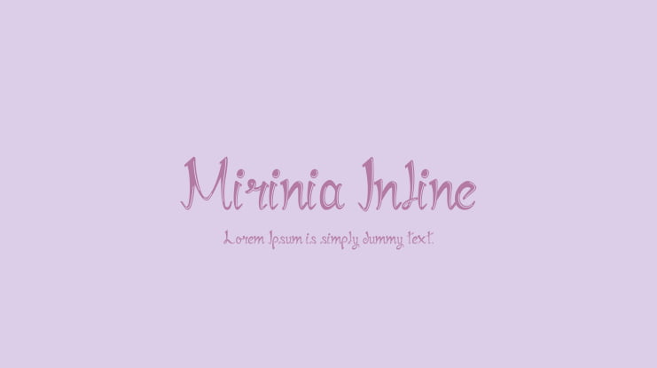 Mirinia Inline Font Family