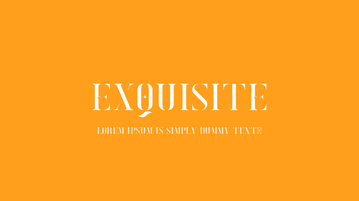 Exquisite Font