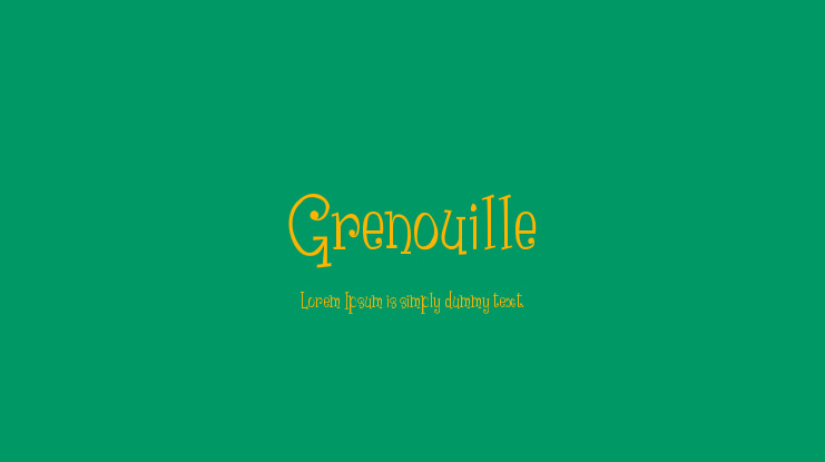 Grenouille Font