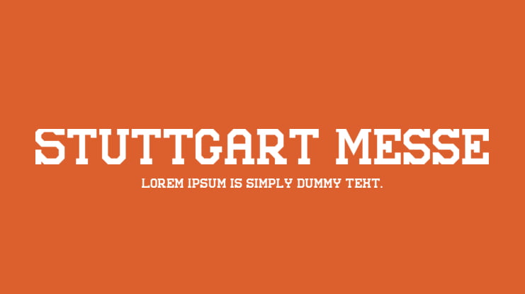 Stuttgart Messe Font