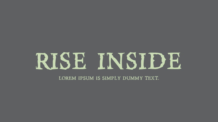 Rise Inside Font