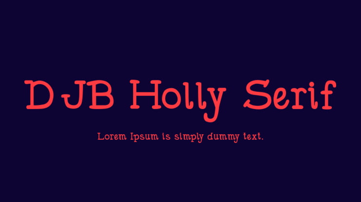 DJB Holly Serif Font Family
