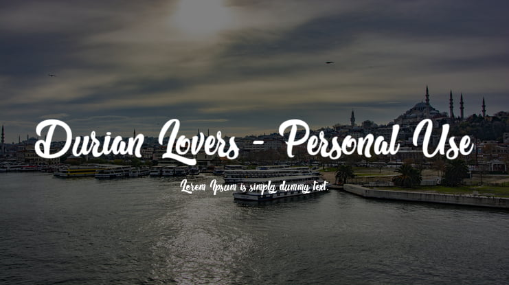 Durian Lovers - Personal Use Font