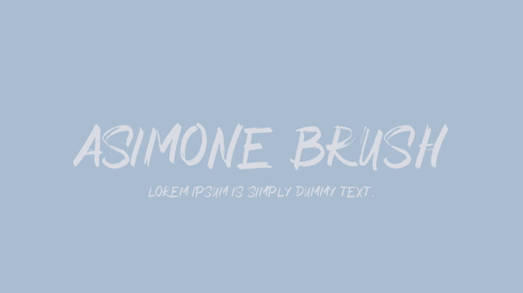 Asimone Brush Font