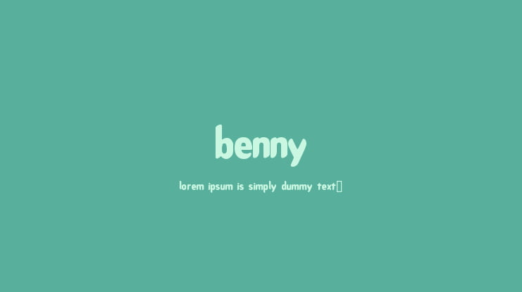 Benny Font Family