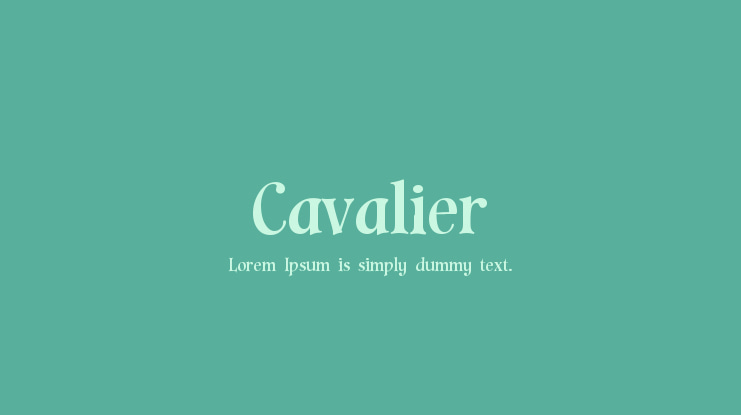Cavalier Font