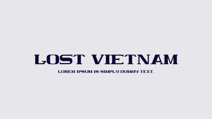 Lost Vietnam Font