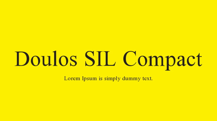 Doulos SIL Compact Font