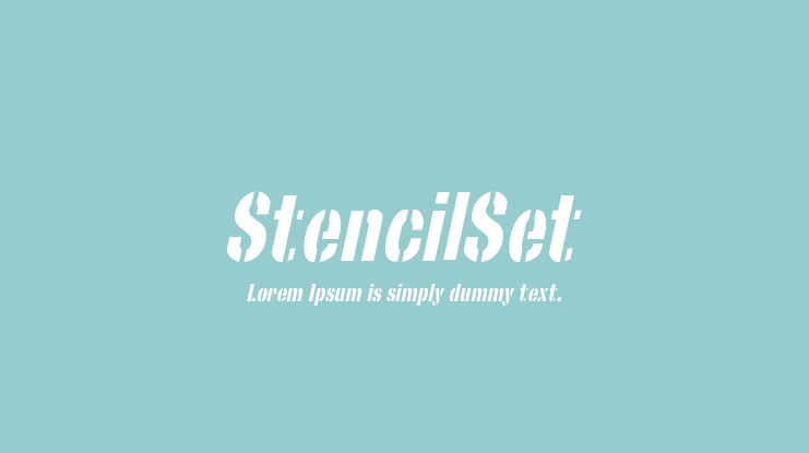 StencilSet Font