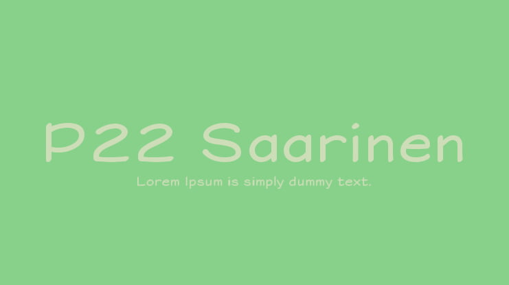 P22 Saarinen Font Family