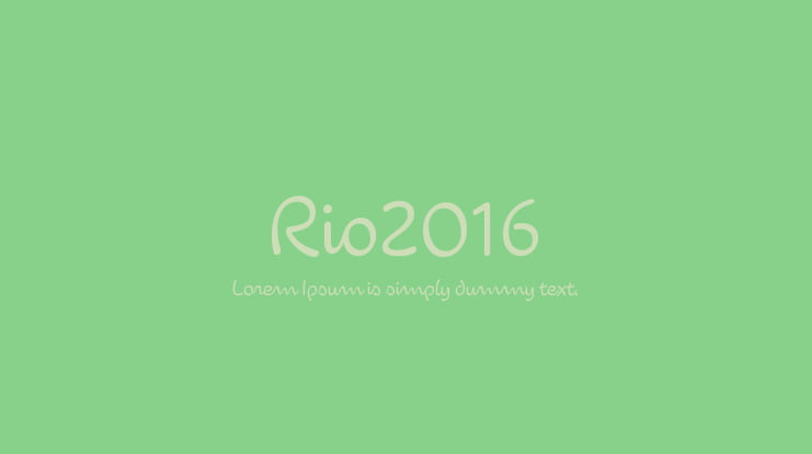 Rio2016 Font