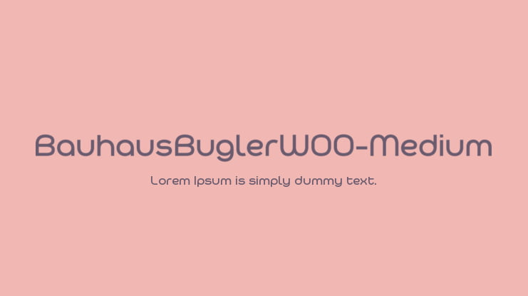 BauhausBuglerW00-Medium Font