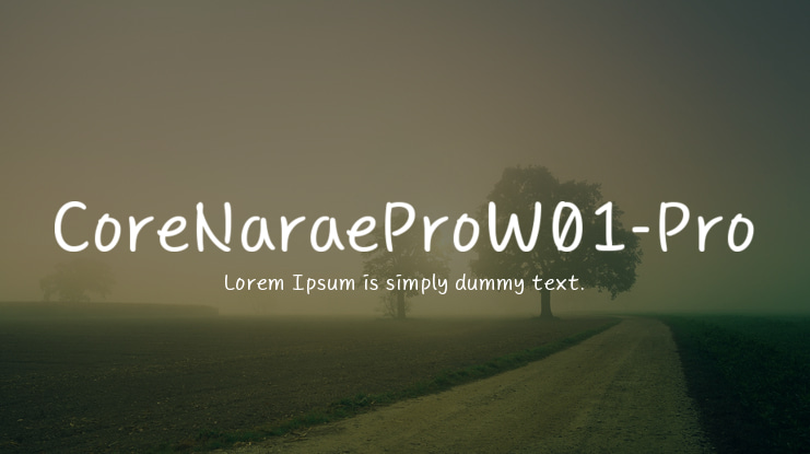 CoreNaraeProW01-Pro Font
