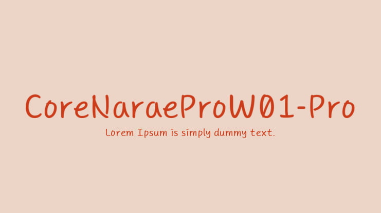 CoreNaraeProW01-Pro Font