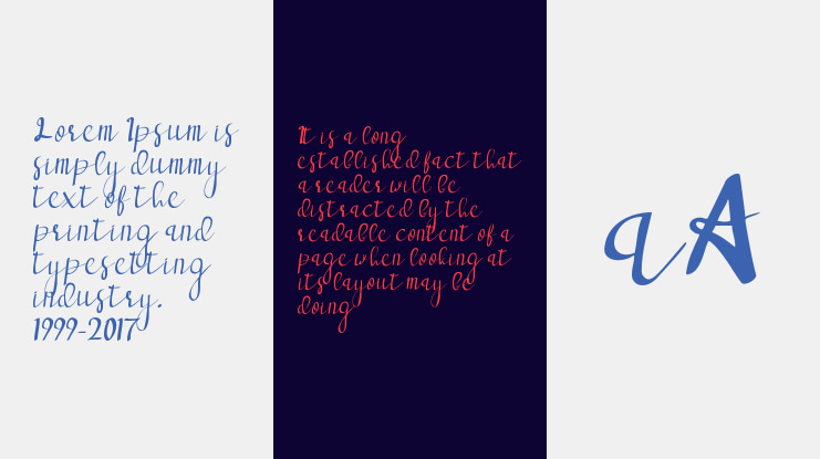 deep blue Font