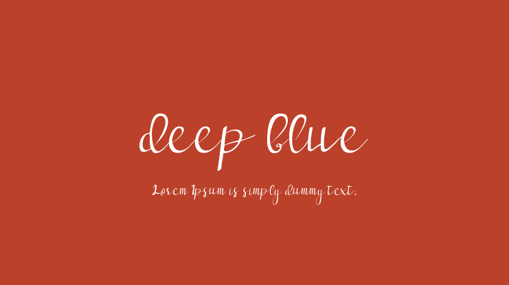 deep blue Font