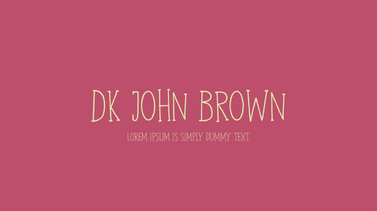 DK John Brown Font