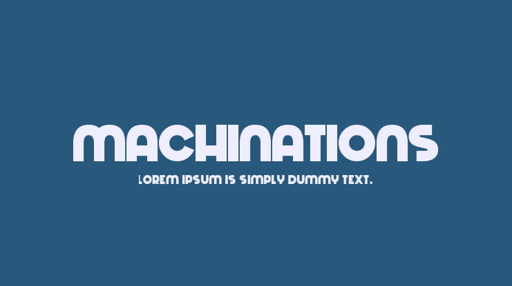 Machinations Font