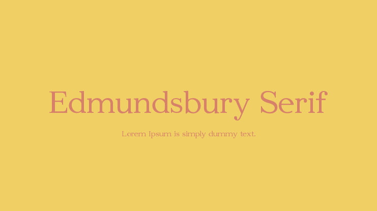 Edmundsbury Serif Font