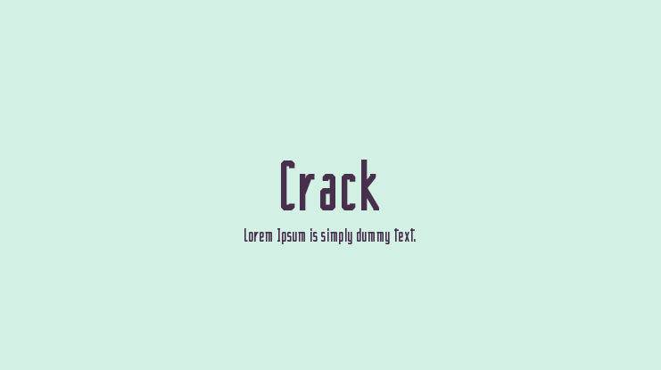 Crack Font