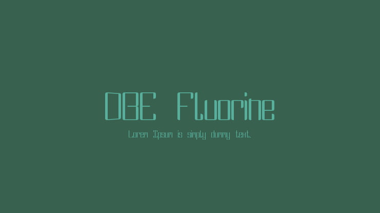 DBE Fluorine Font
