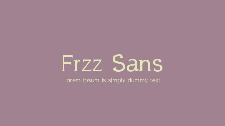 Frzz Sans Font