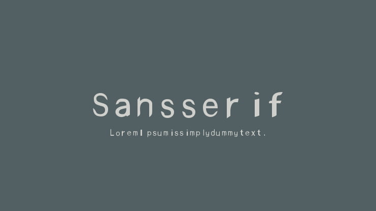 Sansserif Font