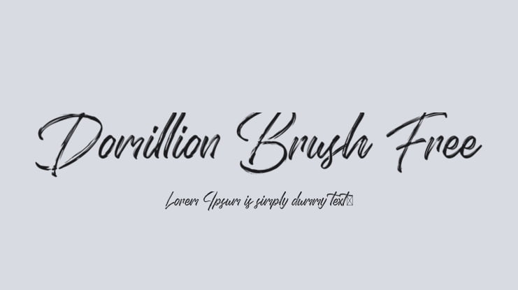 Domillion Brush Free Font