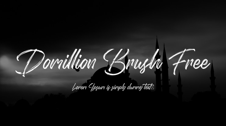 Domillion Brush Free Font