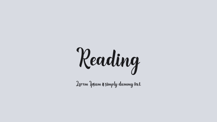 Reading Font