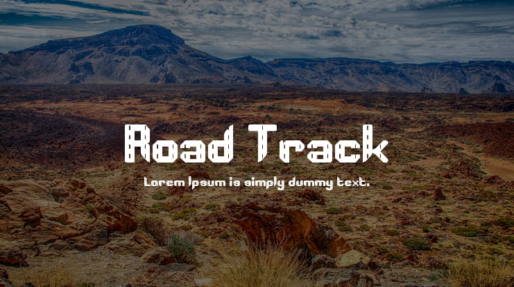 Road Track Font
