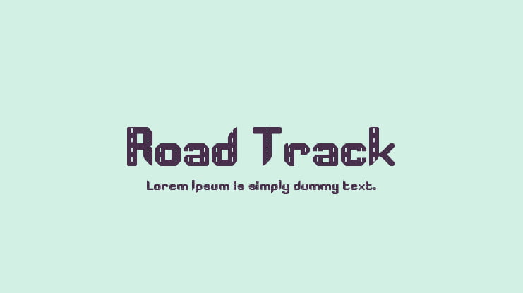 Road Track Font