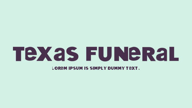 Texas Funeral Font
