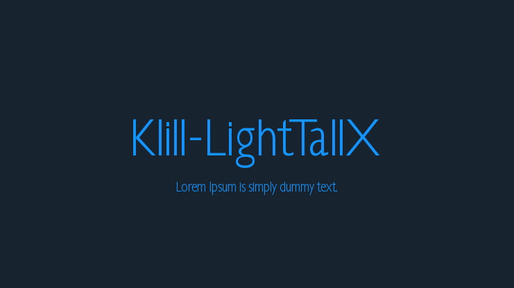 Klill-LightTallX Font
