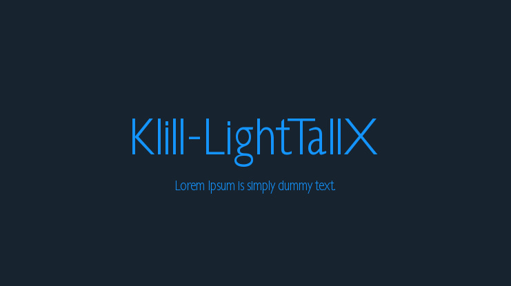 Klill-LightTallX Font