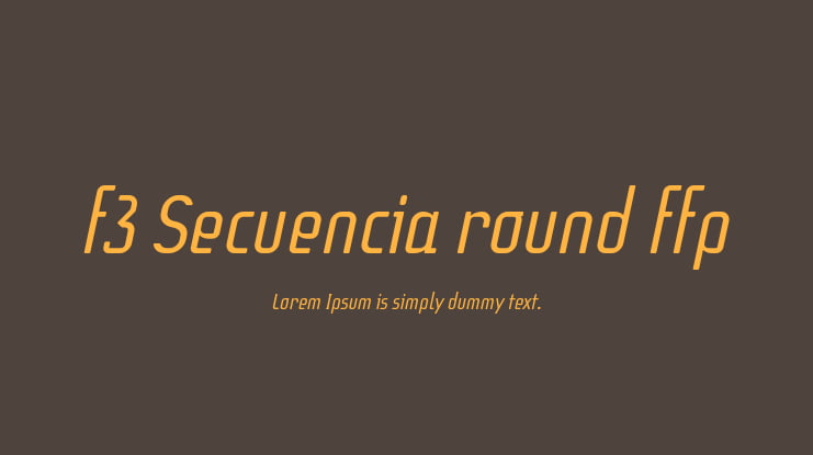 f3 Secuencia round ffp Font Family
