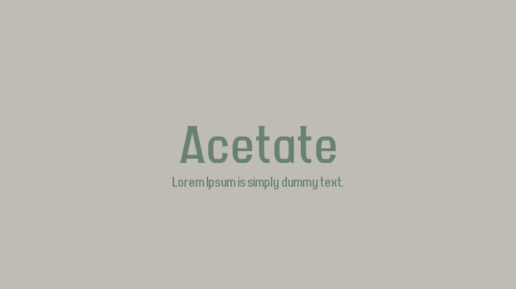 Acetate Font