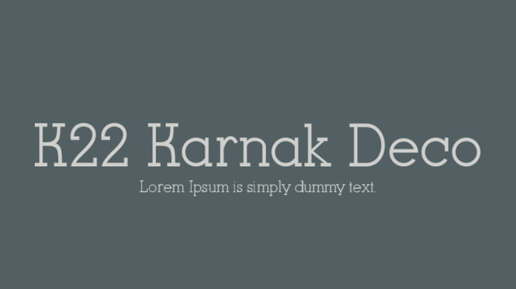 K22 Karnak Deco Font