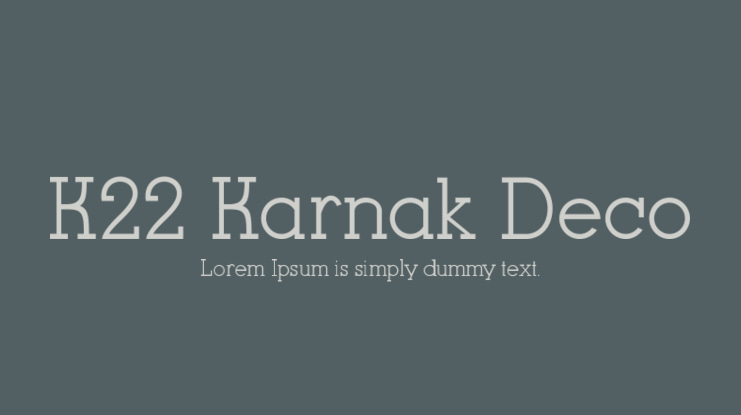 K22 Karnak Deco Font