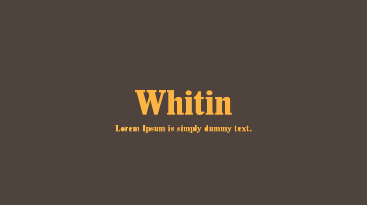 Whitin Font