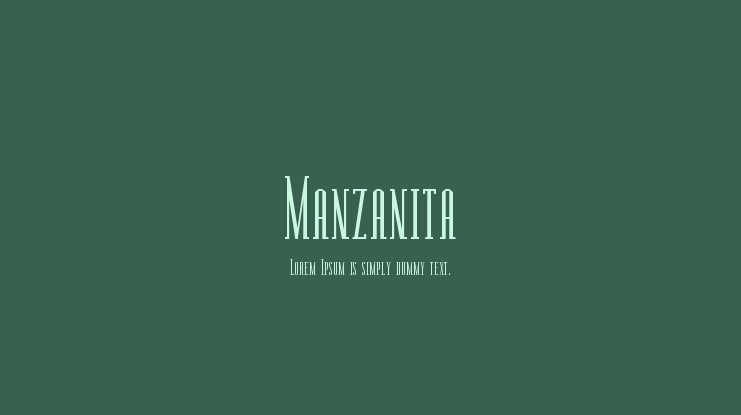 Manzanita Font