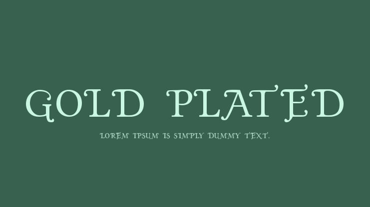 Gold Plated Font