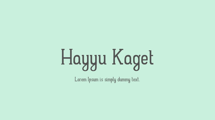 Hayyu Kaget Font