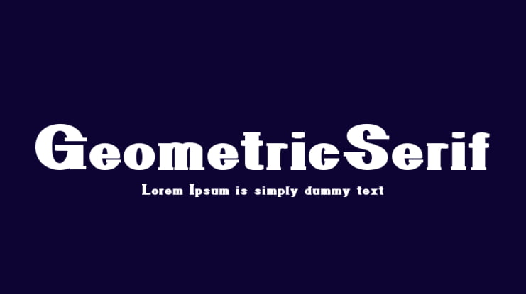 GeometricSerif Font
