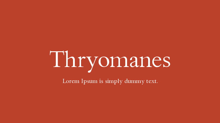 Thryomanes Font