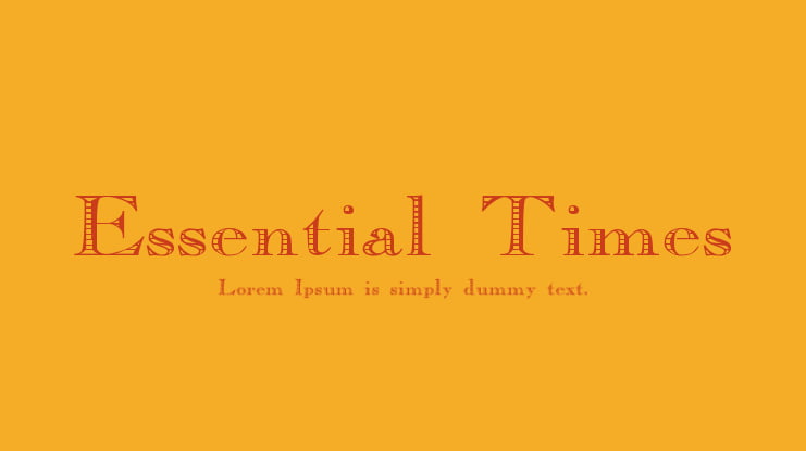 Essential Times Font