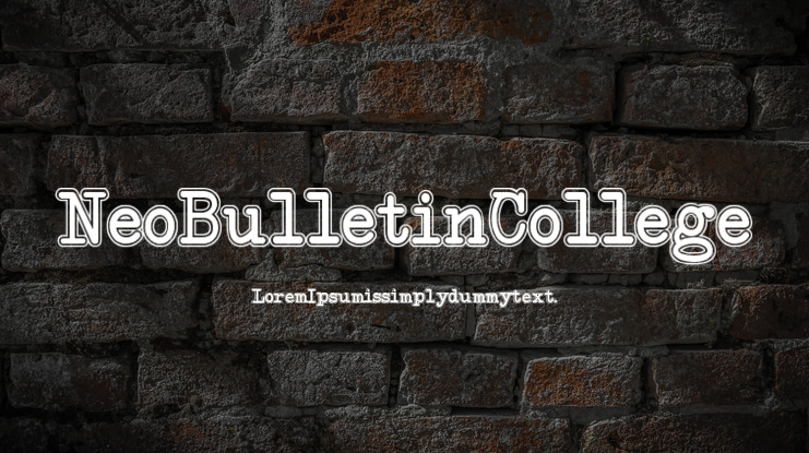 NeoBulletin College Font