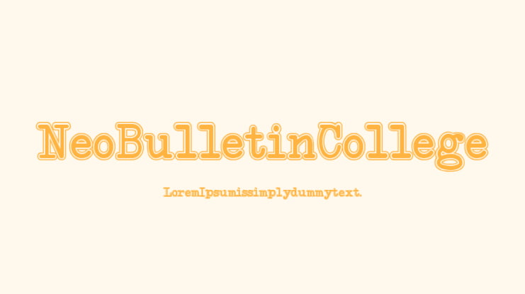 NeoBulletin College Font