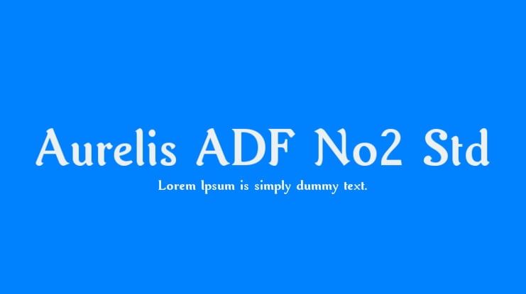 Aurelis ADF No2 Std Font Family