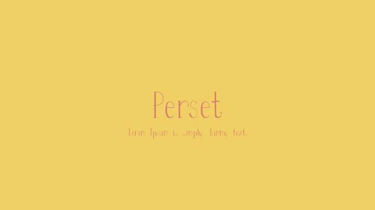 Perset Font